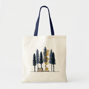 Cartoon Camping Tote Bag