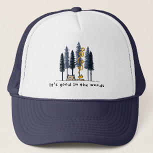 Cartoon Camping Trucker Hat
