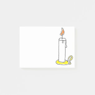 Cartoon Candle Holiday Candlestick Design Post-it Notes