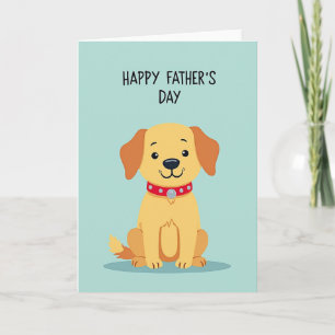 Cartoon Canine Fathers Day Card