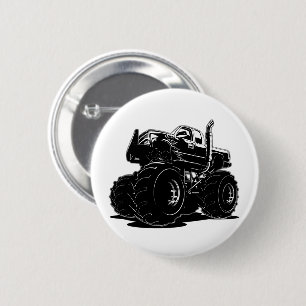 Cartoon car 6 cm round badge