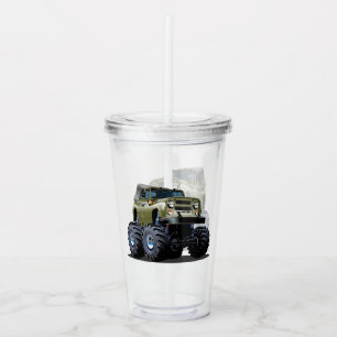 Cartoon car acrylic tumbler