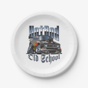 Cartoon car paper plate