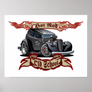Cartoon car poster