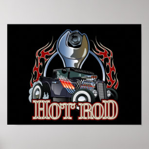 Cartoon car poster