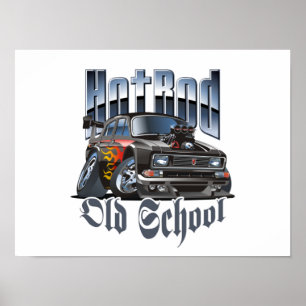 Cartoon car poster