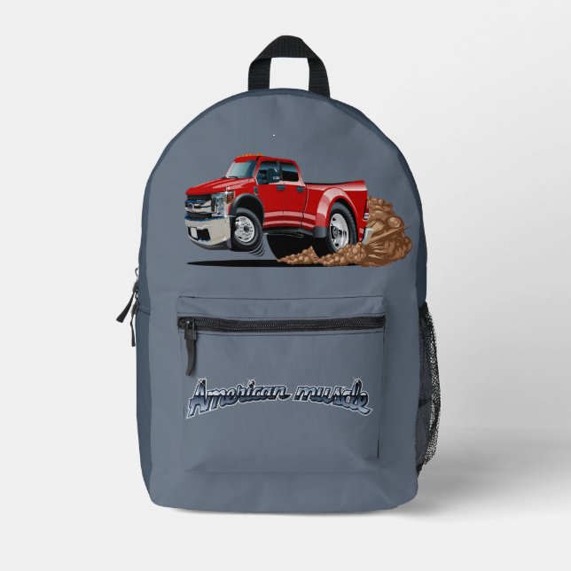 Cartoon car printed backpack (Front)