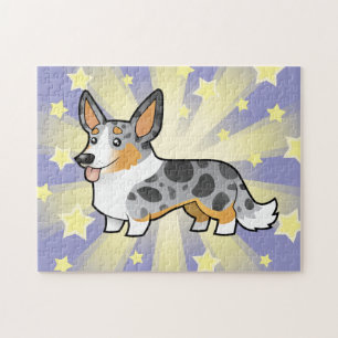 Cartoon Cardigan Welsh Corgi Jigsaw Puzzle