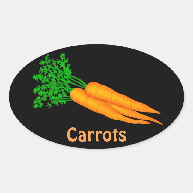 Cartoon Carrots food fun sticker (Front)