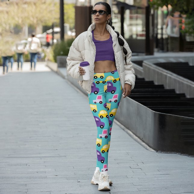 Cartoon Cars Capri Leggings (Creator Uploaded)