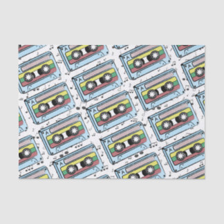 Cartoon Cassette Tape & Music Notes Tissue Paper