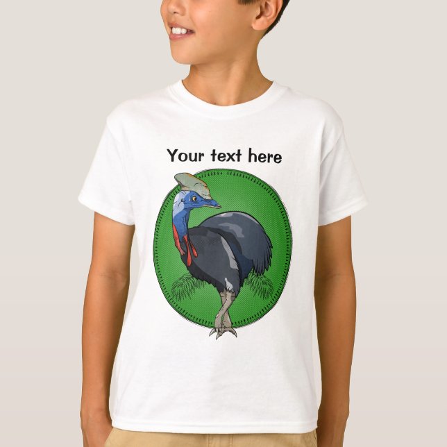Cartoon Cassowary T-Shirt (Front)