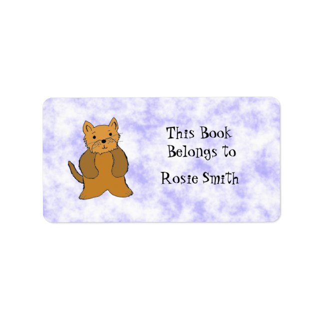 Cartoon Cat Book Label (Front)