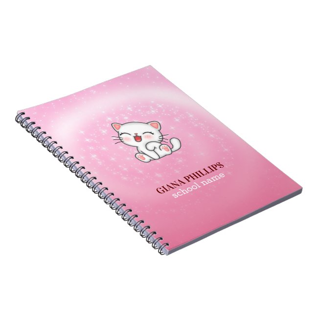 Cartoon Cat Notebook (Right Side)