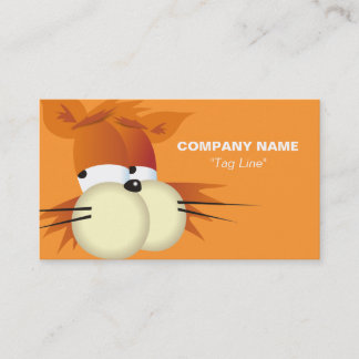 Cartoon Cat | Orange Business Card