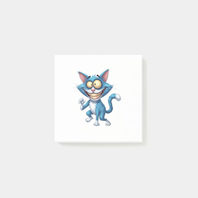 Cartoon Cat Post-it Notes (Front)
