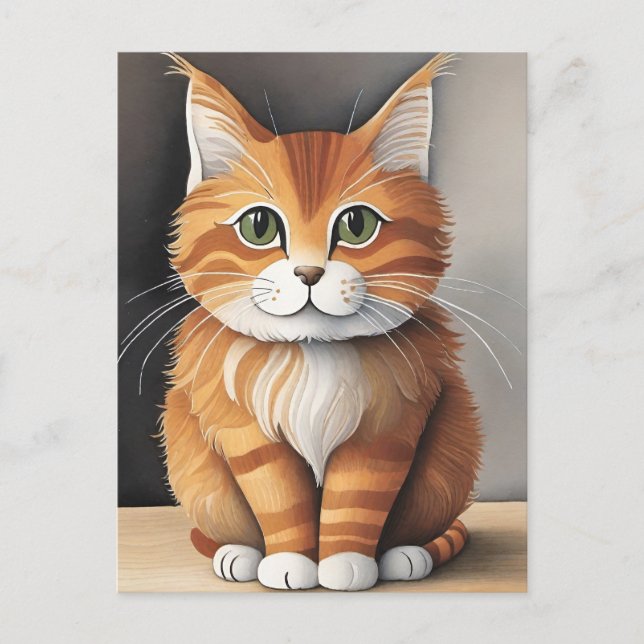 Cartoon Cat Postcard (Front)