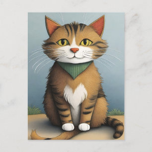 Cartoon Cat Postcard