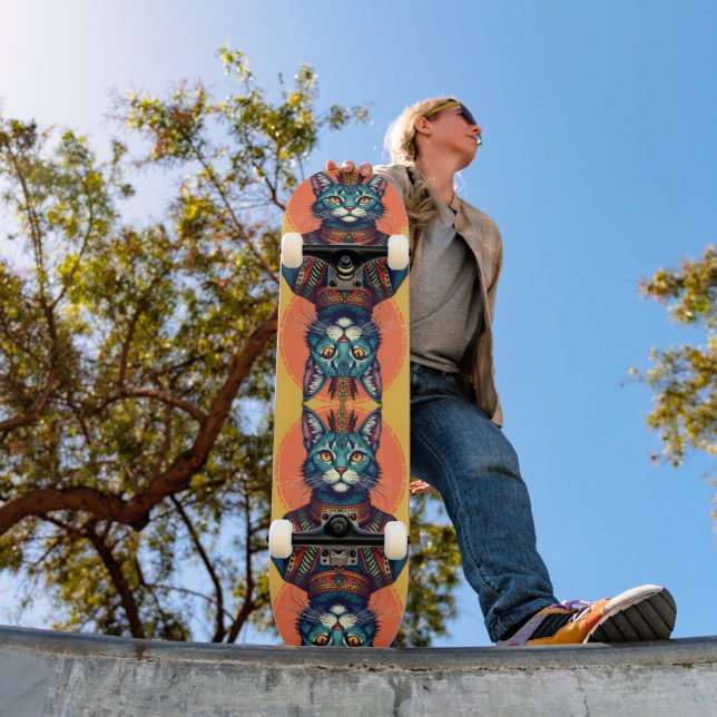 Cartoon cat skateboard (Outdoor 1)