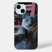Cartoon Cat Taking a Selfie - Fun & Stylish Phone 
