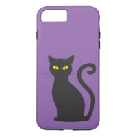 Cartoon Cat With Yellow Eyes