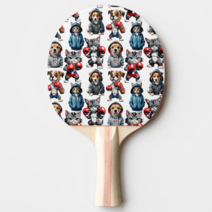 Cartoon Cats And Dogs Design  Ping Pong Paddle