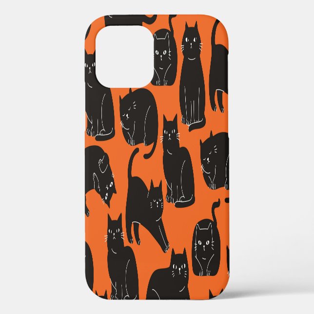Cartoon Cats Hand Drawn Pattern Case-Mate iPhone Case (Back)