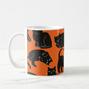 Cartoon Cats Hand Drawn Pattern Coffee Mug