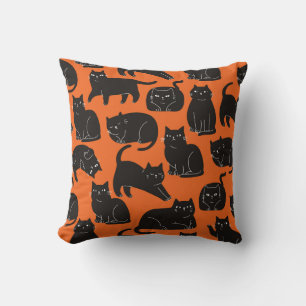 Cartoon Cats Hand Drawn Pattern Cushion