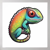 Cartoon chameleon illustration
