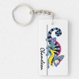 cartoon chameleon key ring