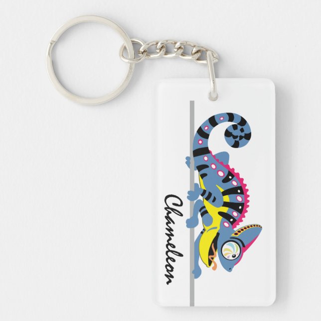 cartoon chameleon key ring (Front)