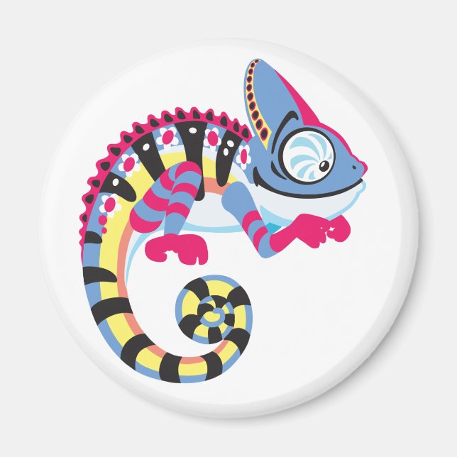 cartoon chameleon magnet (Front)