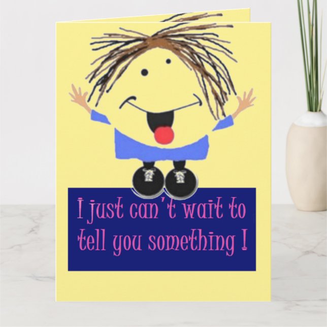 Cartoon character birthday card (Front)
