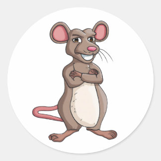 Cartoon Character Mouse Classic Round Sticker