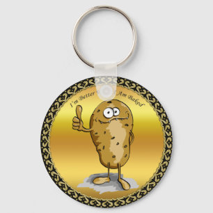 cartoon character potato with big eyes 3 key ring