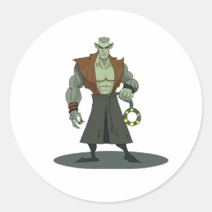 Cartoon Character - Villain Classic Round Sticker