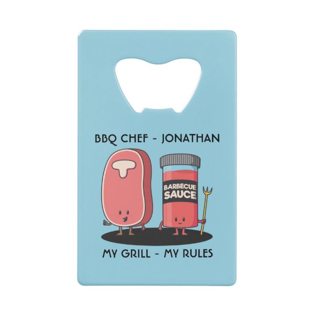 Cartoon Characters Steak & Sauce Custom BBQ Chef (Front)