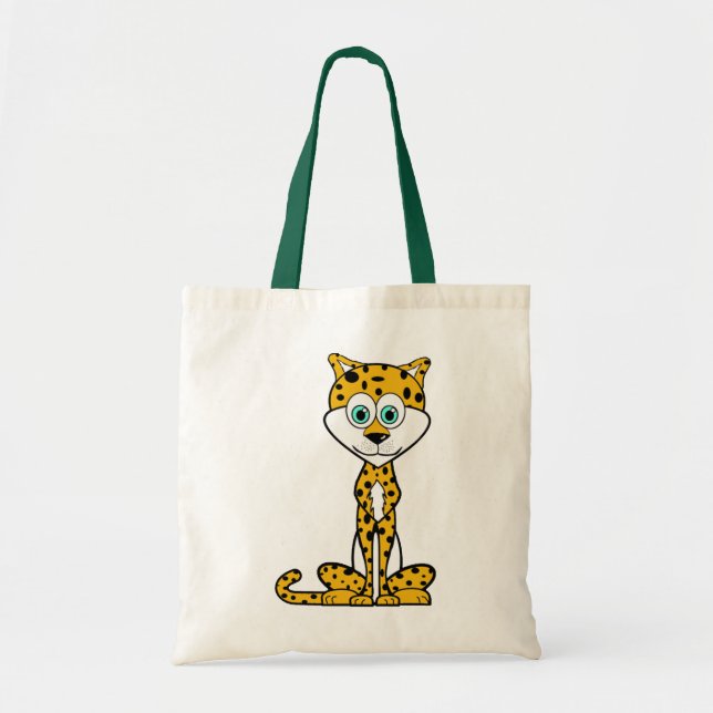 Cartoon Cheetah Tote Bag (Front)