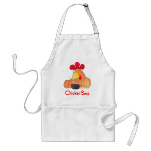 Cartoon Chicken Apron   Funny Chicken Soup Apron