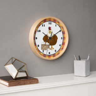 Cartoon Chicken kitchen wall clock