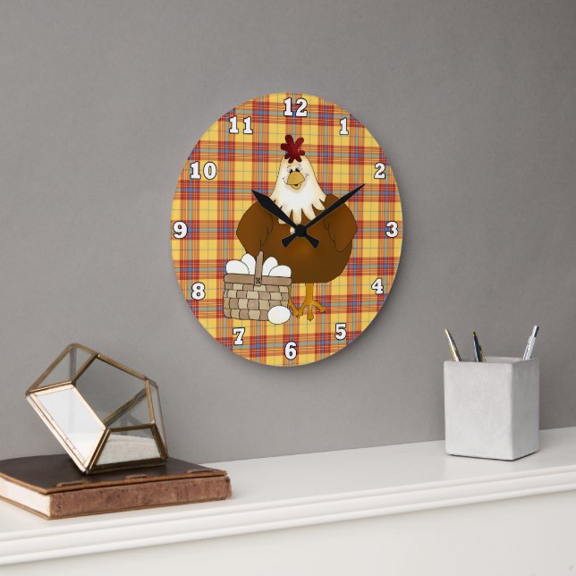 Cartoon Chicken kitchen wall clock (Office)