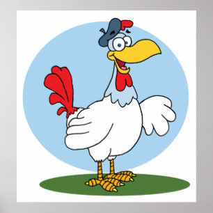 Cartoon Chicken Poster