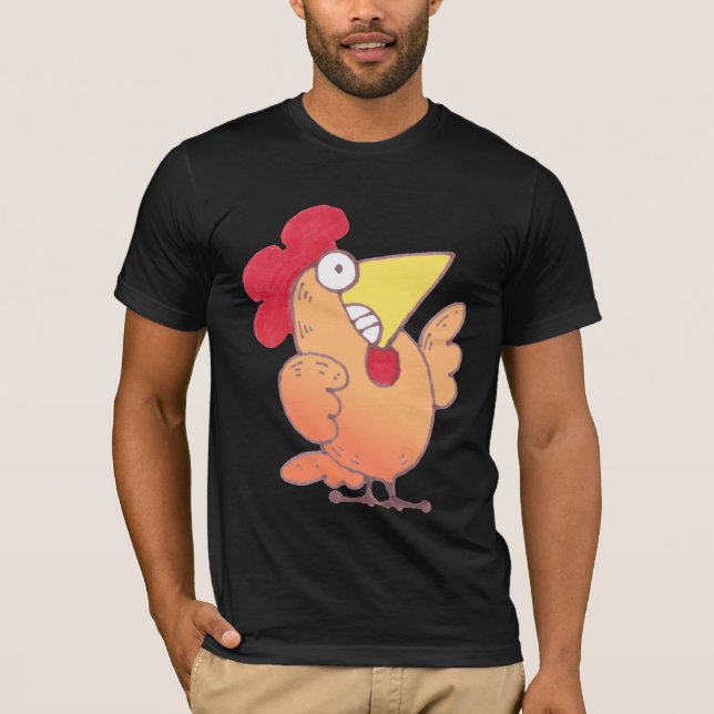 Cartoon Chicken T Shirt | Funny LOL Chicken Shirt (Front)