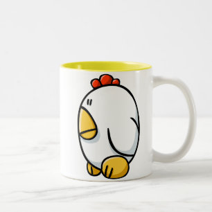 Cartoon Chicken Two-Tone Coffee Mug