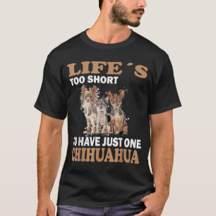 Cartoon Chihuahua lover Cute chiwawa little dogs D T-Shirt