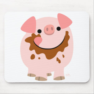 Cartoon Chocolate Pig mousepad