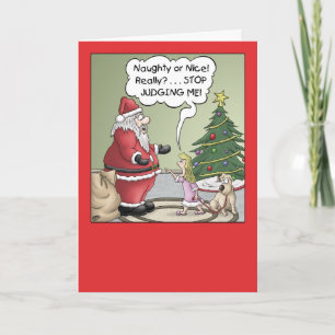 Cartoon Christmas Card: Stop Judging Holiday Card