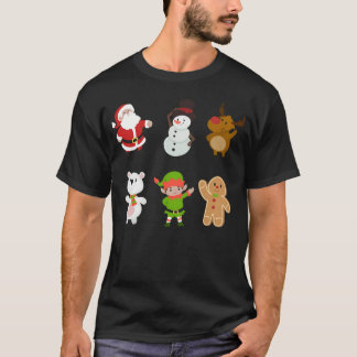 Cartoon Christmas Characters Collection T-Shirt