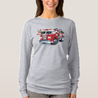 Cartoon Christmas firetruck